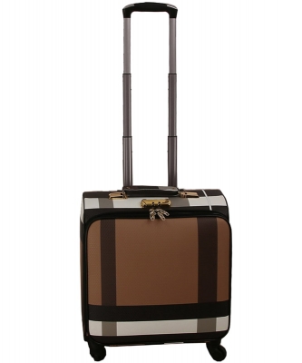 Signature Plaid Print Rolling Travel Bag LGPL01 BLACK